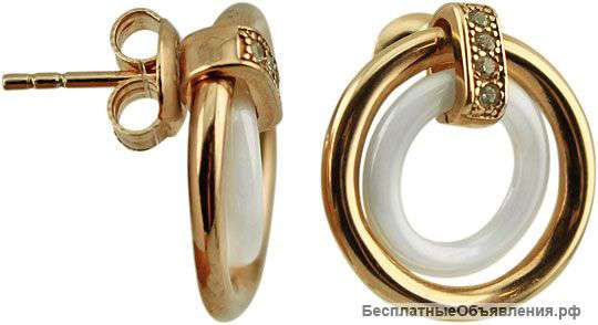 Серьги-пусеты из серебра