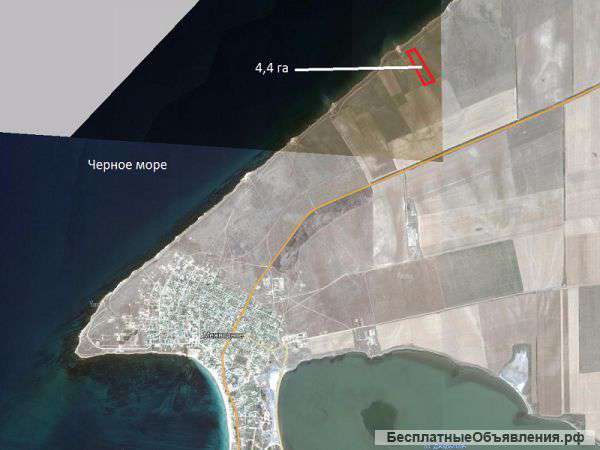 Земельный ПАЙ 4,4 га 3.5 км от с. Межводное, Черноморский район, госакт.