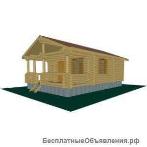 Бревенчатая баня Б-4 42 м2