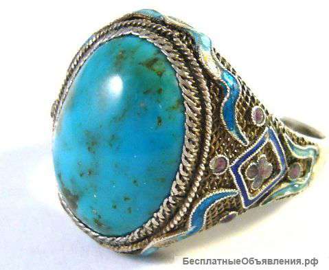 Кольцо с бирюзой из 1890