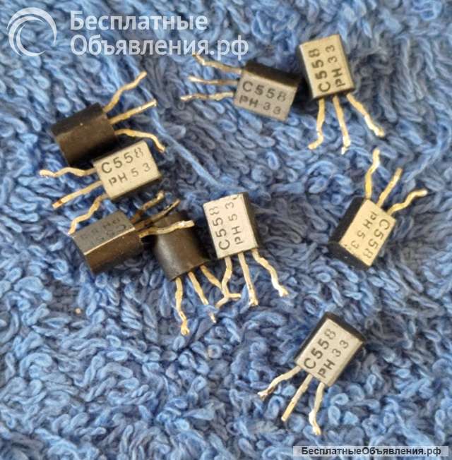 BC558, PNP, TO92, 0,5W, 25V, 0,1A, 75MHz Транзистор оригинальный НОВЫЙ и ДЕМОНТАЖ