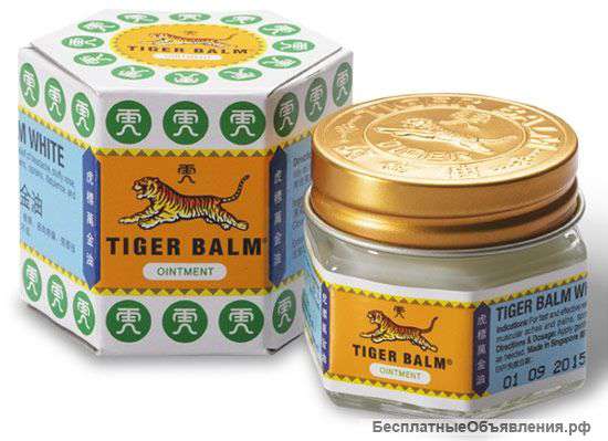 Тигровый белый бальзам Tiger Balm 20 гр