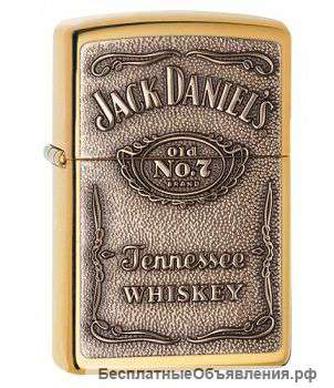Зажигалка Zippo 254BJD 428 Jack Daniels Brass Emblem