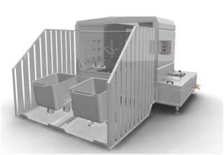 Машина мойки чан-тележек 40 в час нашего производства "ASP-group"