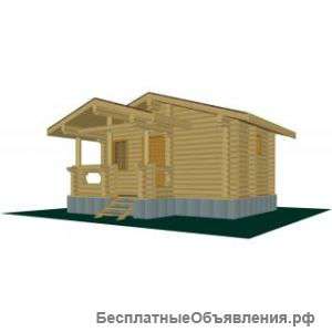 Деревянная баня Б-8 23,06 м2