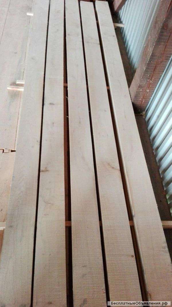 Брусок, брус, доска обрезная из массива дуба, естественной влажности