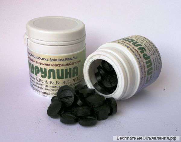 Спирулина таблетированная, 60 табл. по 0,5 г