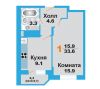 Однокомнатная квартира в новостройке